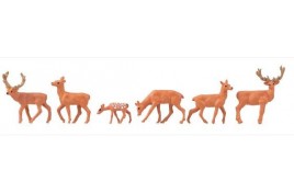 Red Deer x 6  HO Scale