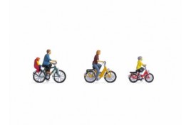 Family On A Bike Ride (4) Figure Set HO Scale 