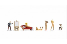 Artists (2) And Nude Models (4) Figure Set HO Gauge