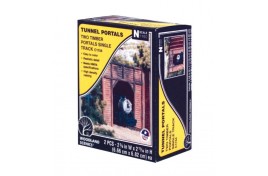 Single Track Tunnel Portals Timber x 2 N Scale