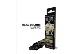 RCM108 AK Interactive LATE GERMAN AFV CAMO COLOURS - SET 3 REAL COLOURS MARKERS