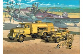 Academy WWII German Fuel Truck and Schwimwagen 1/72 Scale 