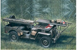 Italeri 1/4 Ton 4x4 Ambulance Jeep 1/35 Scale 