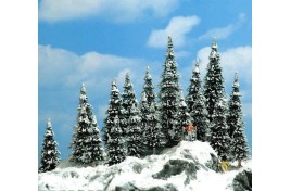 Assorted Snow Covered Fir Trees x 20 HO Scale 