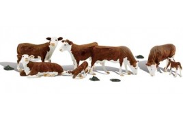 Hereford Cows HO Scale 