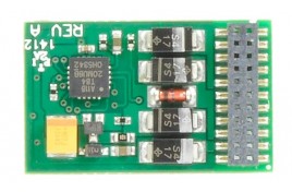 E-Z Command 1 amp 4 function 21 pin DCC Decoder with Back EMF
