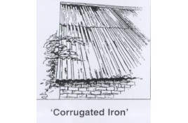  White 'Corrugated Iron' Sheet (pack of 2 sheets)