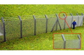 OO Gauge Security Fencing with Barbed Wire Top Kit 