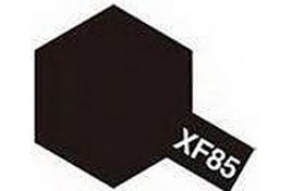 Rubber Black Flat 10ml Acrylic Mini Pot 