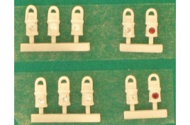 SR Tail Lamps White x 10 OO Scale