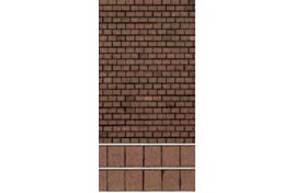 Red Tiles Textured Building Paper (6 sheets) OO/HO Scale