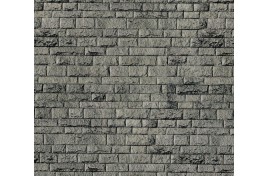 Stone Block Wall Embossed Card OO/HO Scale