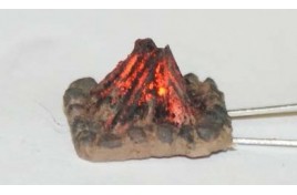 Small Illuminated Camp Fire (Painted) OO Scale 