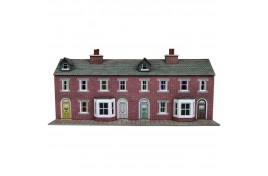 Low Relief Terraced House Fronts - Red Brick N Scale