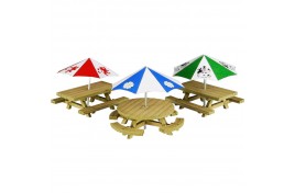 Picnic Tables x 3 Laser Cut Card Kit OO Scale