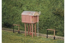 Square Water Tower with 2 Water Cranes Plastic Kit N Scale