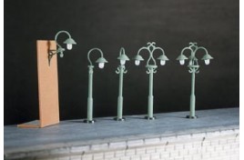 Swan Necked Lamps x 9 (non-operational) Plastic Kit OO Scale