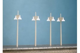 Concrete Lamps x 4 Double Standards (non-operational) Plastic Kit OO Scale