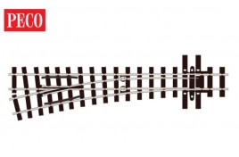 SL-E496 Turnout (Mainline Sleepers), Medium Radius, Left Hand OO-9/HOe Code 80