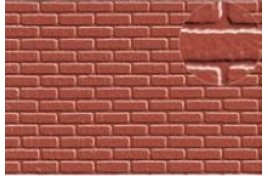 Stretcher Bond Red Brick Embossed Plastic Sheet O Scale