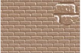 Stretcher Bond Grey Brick Embossed Plastic Sheet O Scale