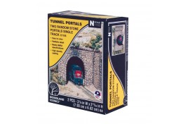 Single Track Tunnel Portals Random Stone x 2 N Scale