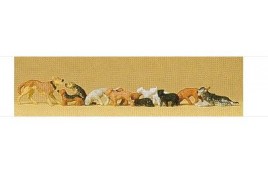 Cats (4) & Dogs (8) Figure Set  OO/HO Scale