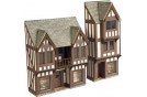 Low Relief Timber Framed Shops - N scale