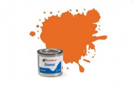 No 18 Orange Gloss Enamel Paint (14ml)