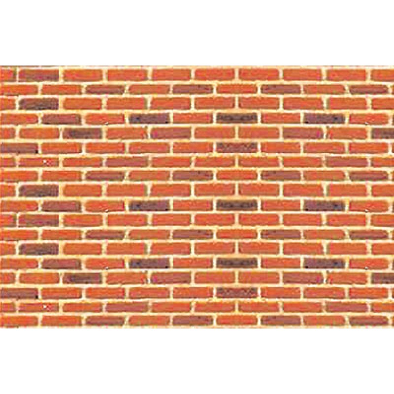 LS97420 Brick Plastic Pattern Sheet N Gauge