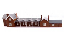 Town Station Plastic Kit N Scale 