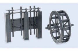 Water Wheel & Sluice Gates Plastic Kit OO Scale