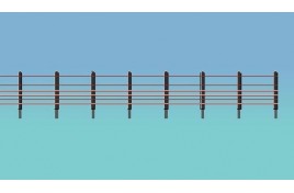 GWR Lineside Fencing - 36 Posts with Wire OO Scale