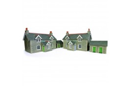 Two Worker's Cottages with Sheds Card Kit OO Scale