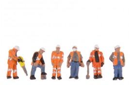 Trackside Workers x 6 N Scale