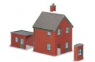 Station Houses x 2 - Brick  Plastic Kit N Scale