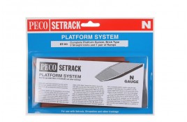 Platform System - 2 Platform Units + 2 Ramps Brick Edging N Scale