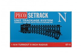 ST-5 No.1 Radius Setrack Insulfrog Right Hand Turnout N Gauge