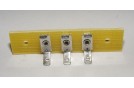 Terminal Strip 3 poles (6 connectors) 2.8mm tags 44 x 10mm Mounting Plate