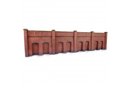 Red Brick Retaining Wall Card Kit N Scale