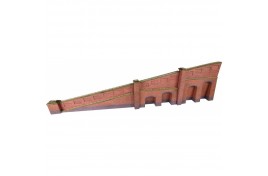 Red Brick Tapered Retaining Walls x 2 Card Kit N Scale