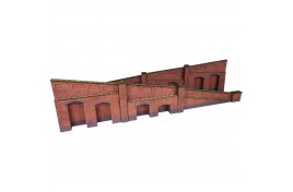 Red Brick Tapered Retaining Wall Card Kit OO Scale