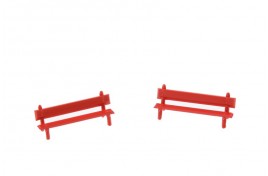 Platform Seats - Red Pack of 12 OO Scale